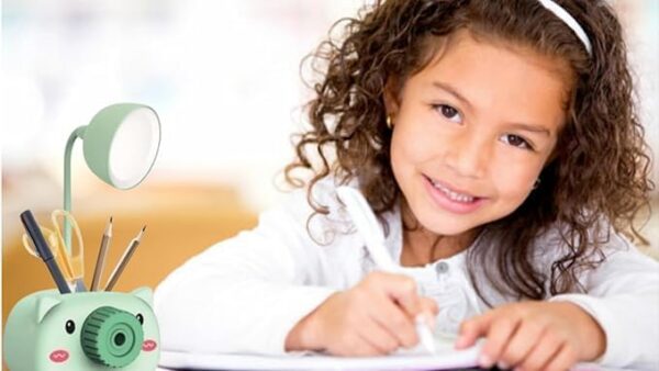 Little Station 4 in1 Table lamp with Pencil Cutting lamp led Light and Pen Barrel with USB Charging Cable in Study lamp(Pack of 1) - Image 2
