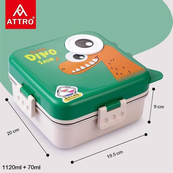 Lunch Box for School & Office with Cutlery Leak-Proof BPA Free. Kids Boys & Girls Lunch Box - Image 6