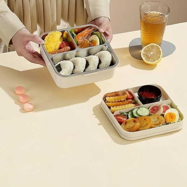 LittleStation Kids Bento Lunch Box with Cat Design, Suitable for Breakfast, Lunch, Snacks 1 Containers Lunch Box  (1120 ml, Thermoware) - Image 10