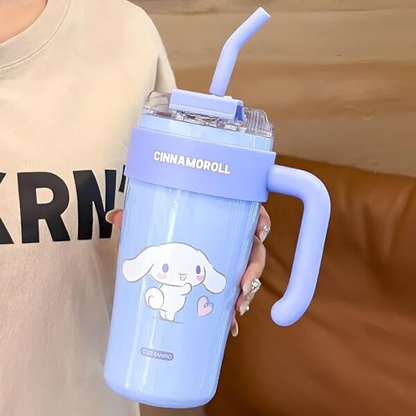 Little Station Tumbler for Gym, 860ml Stainless Steel Vacuum Insulated Cup - Leak Proof - Straw Wide MouthDouble Walled Flask hot and Cold Tumbler for Office, Sport, Travel, Home (White) - Image 13