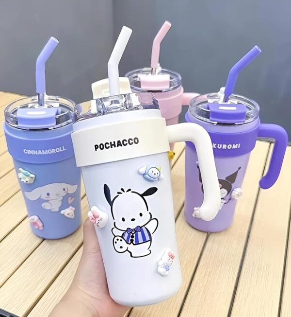 Little Station Tumbler for Gym, 860ml Stainless Steel Vacuum Insulated Cup - Leak Proof - Straw Wide MouthDouble Walled Flask hot and Cold Tumbler for Office, Sport, Travel, Home (White) - Image 15