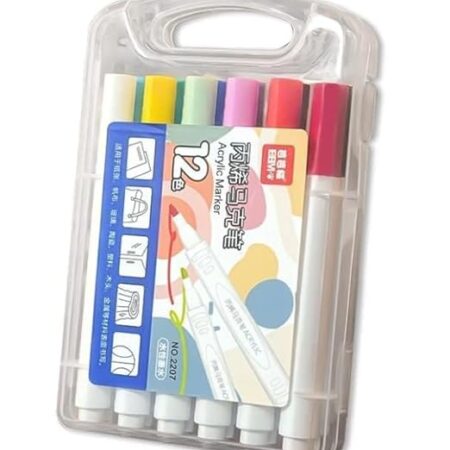 Acrylic Paint Marker Pens Set | Water-Based Medium Point Art Markers for Drawing, Rock Painting, Ceramic, Glass, Wood, Fabric, Canvas, Mugs & DIY Crafts