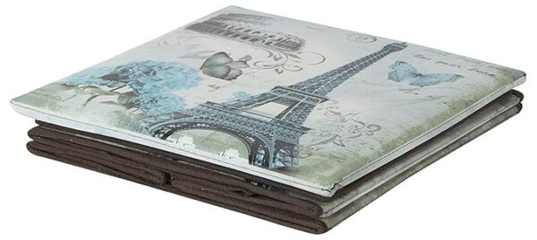 Little Station Vintage Paris Storage Box, Decorative Container with Eiffel Tower Design, White and Black - Image 5