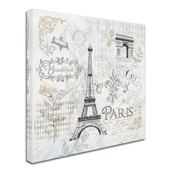 Little Station Vintage Paris Storage Box, Decorative Container with Eiffel Tower Design, White and Black - Image 6