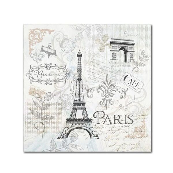 Little Station Vintage Paris Storage Box, Decorative Container with Eiffel Tower Design, White and Black - Image 8